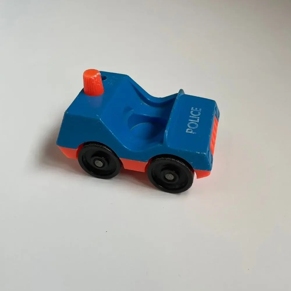 Vintage Fisher Price little people Blue Red Police car